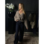 High Waist Flare Jeans - Donkerblauw