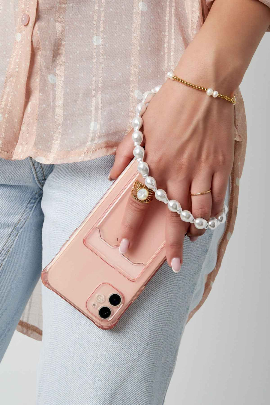 Telefoonkoord Parels