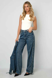 Wide Leg Denim Broek