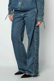 Wide Leg Denim Broek