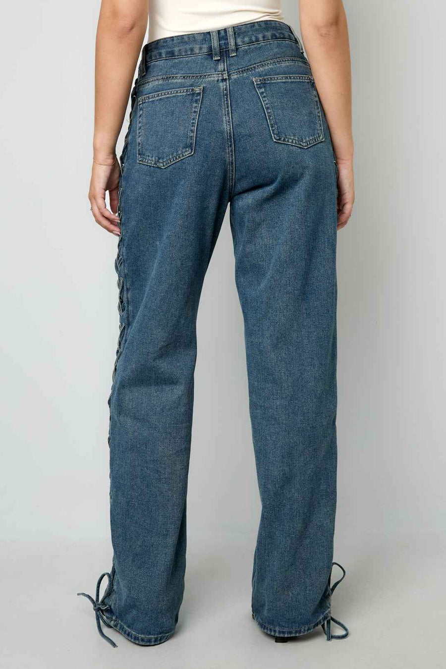 Wide Leg Denim Broek