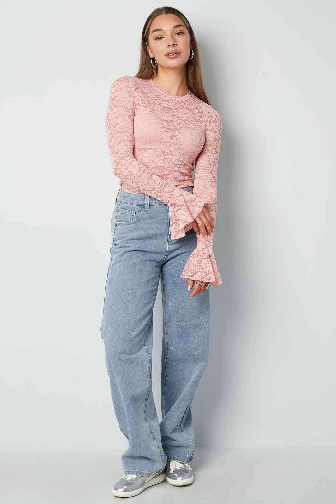 Wide Leg Hartjes Jeans