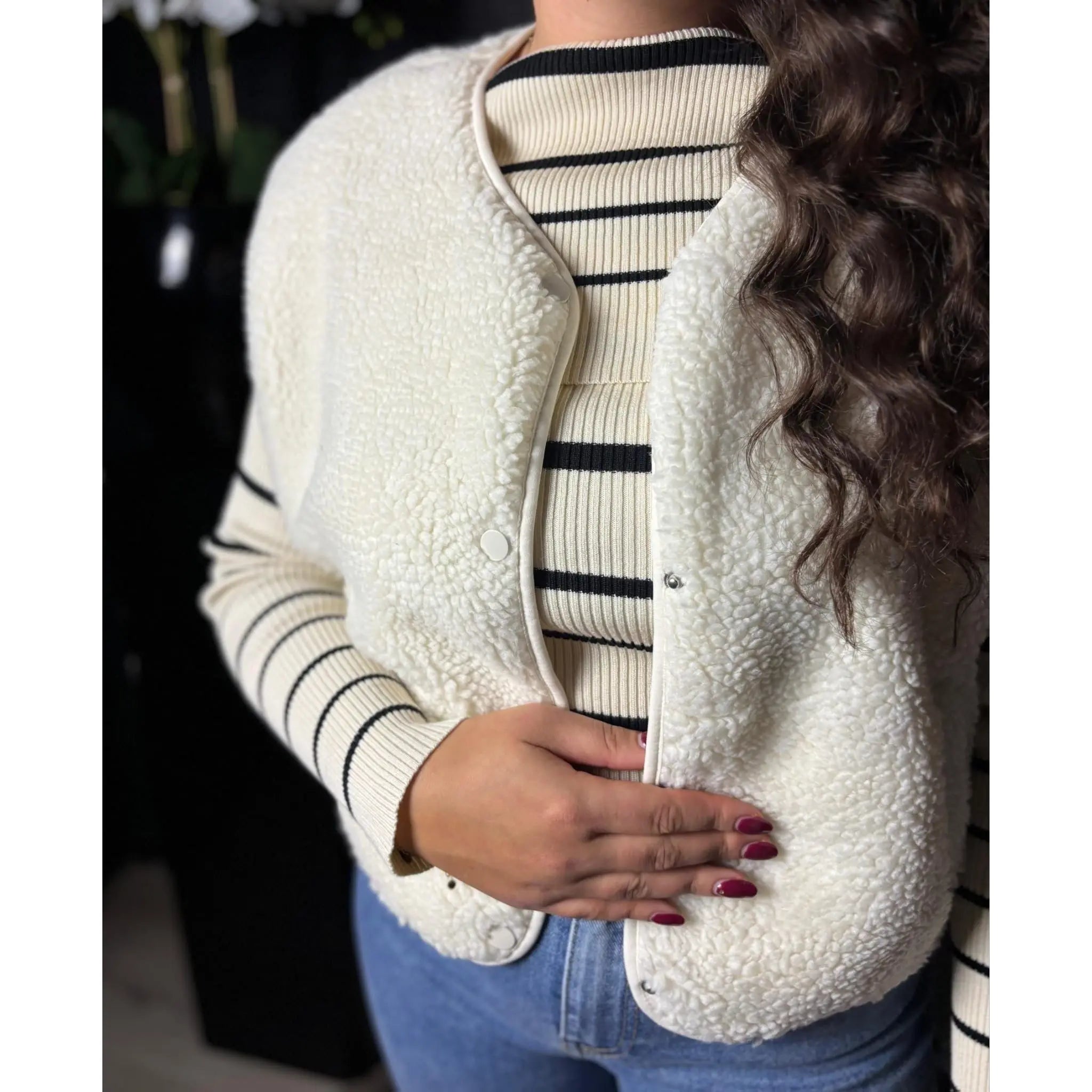 TEDDY GILET - OFF-WHITE - Five Twenty Eight