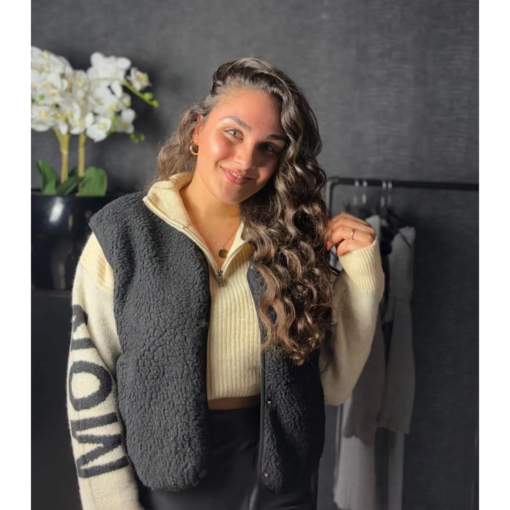 TEDDY GILET - ZWART - Five Twenty Eight