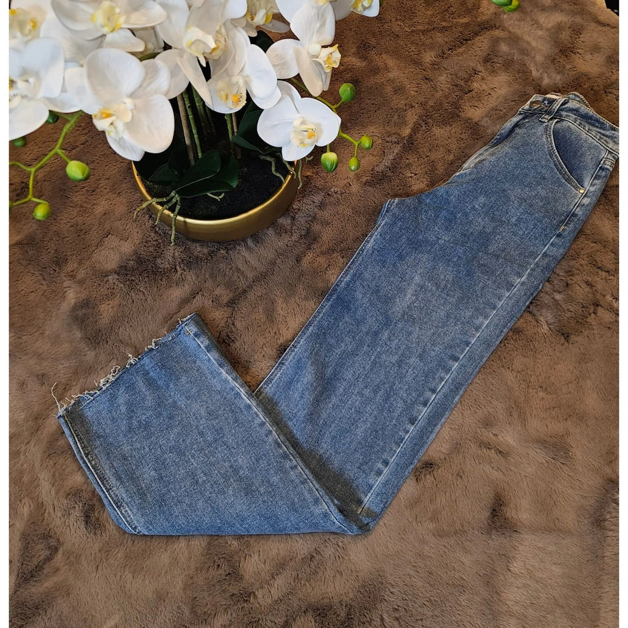 WIDE LEG JEANS - BLAUW - Five Twenty Eight