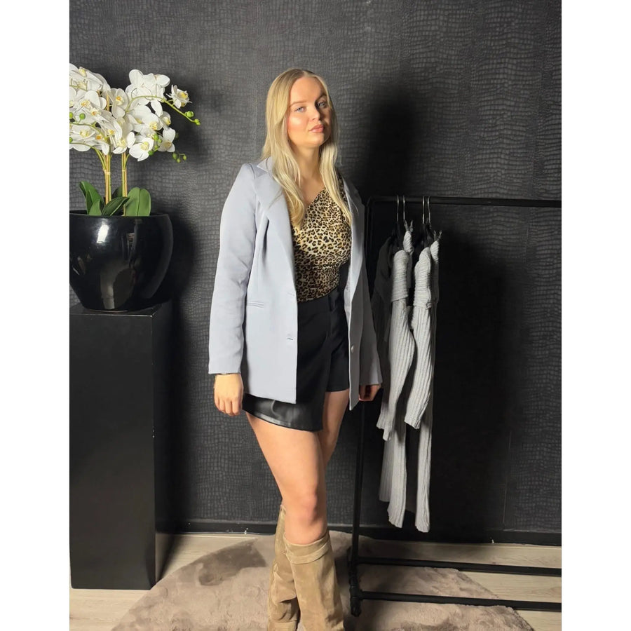 BLAZER MET PANTERPRINT RUG - BABYBLAUW - Five Twenty Eight