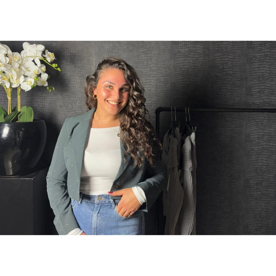 Glitter Blazer – Grijs - Five Twenty Eight
