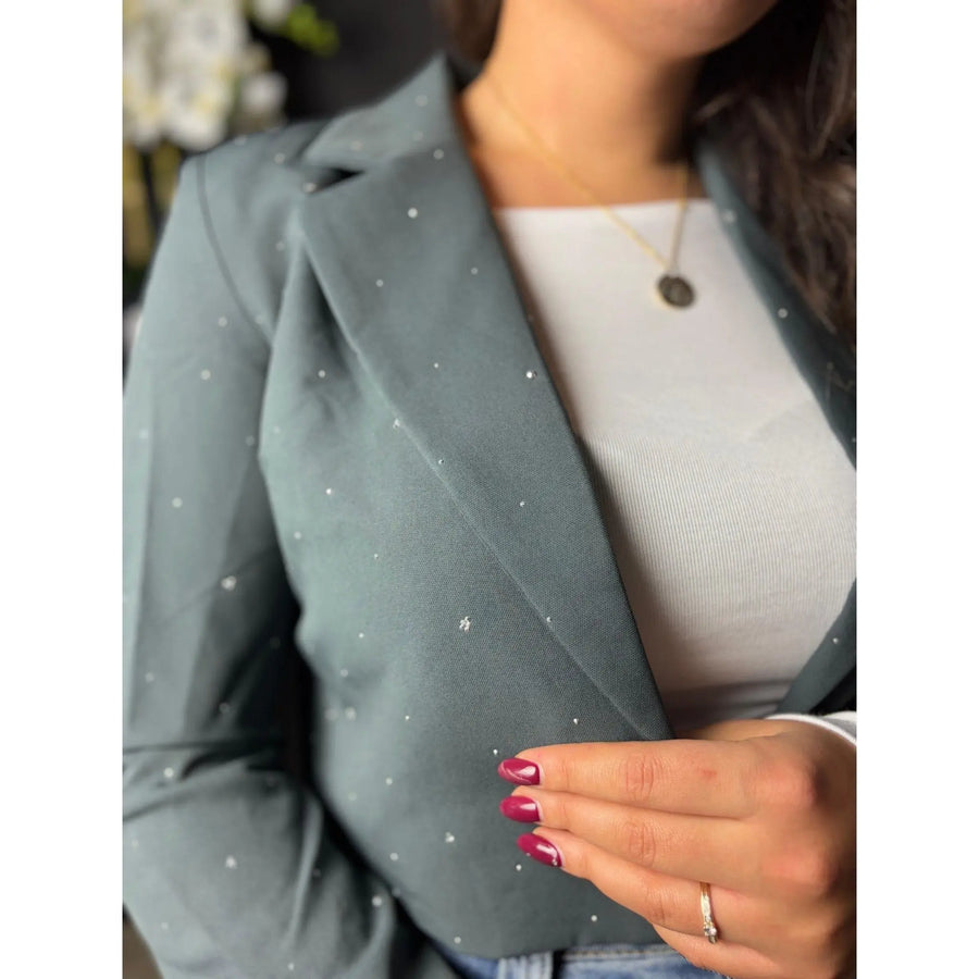 Glitter Blazer – Grijs - Five Twenty Eight