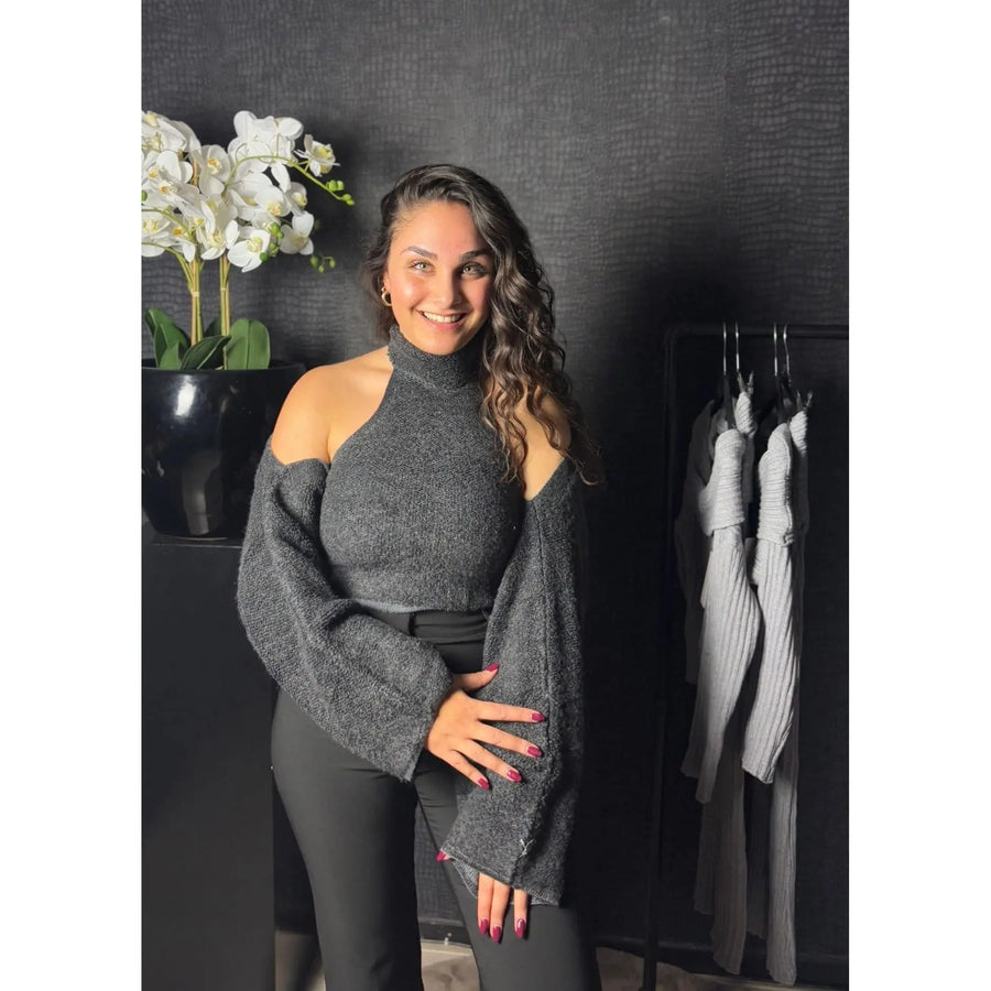 BOUCLE GEBREID BOLERO PAK – ANTRACIET - Five Twenty Eight