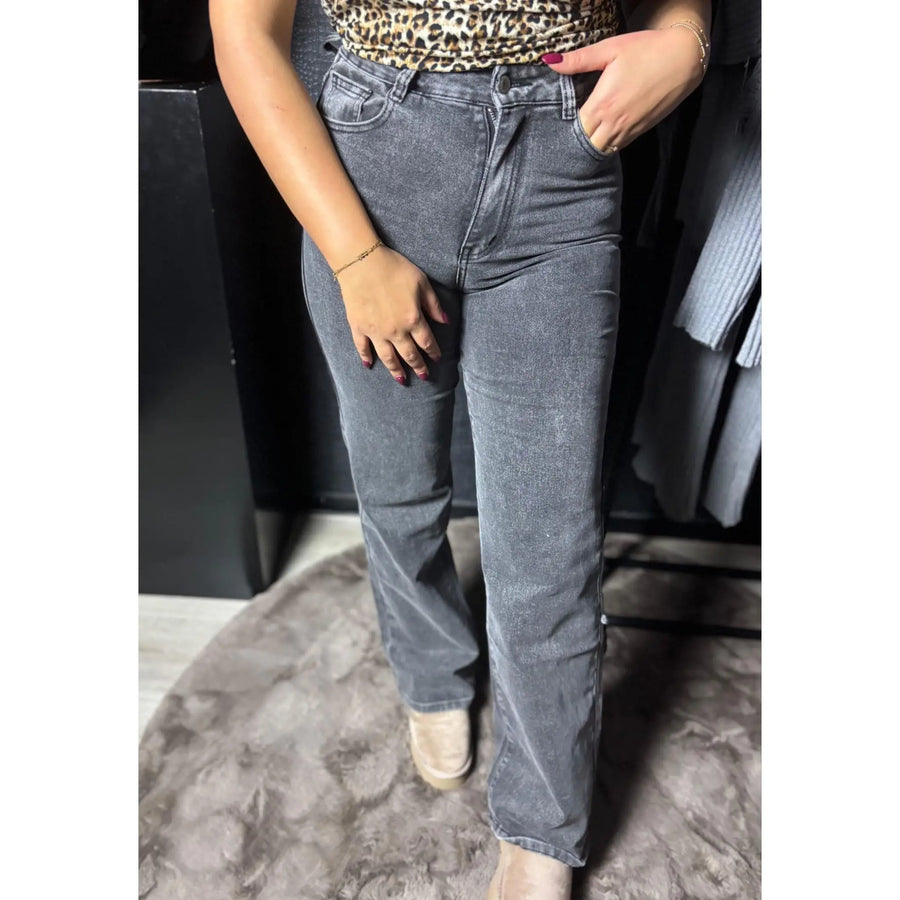 STRAIGHT LEG JEANS - ANTRACIET - Five Twenty Eight