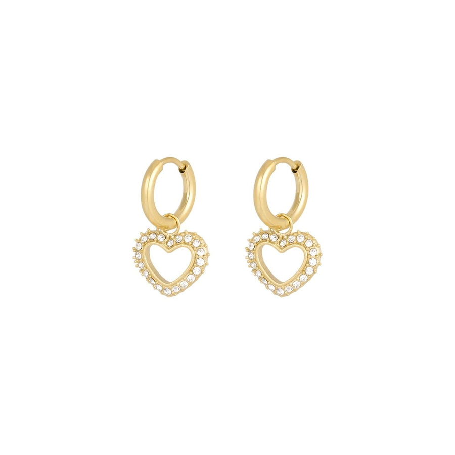Oorbellen Hart Diamant – Goudkleurig - Five Twenty Eight
