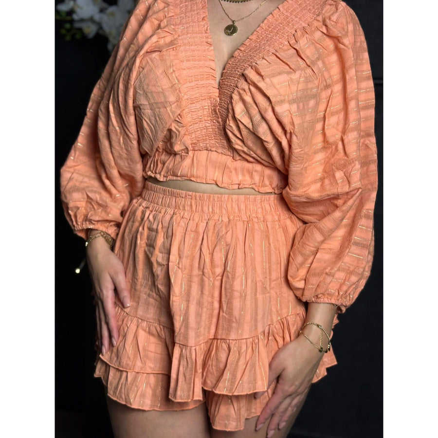 Peach Boho Co-ord Set