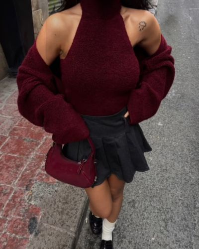 Bouclé Gebreid Bolero trui