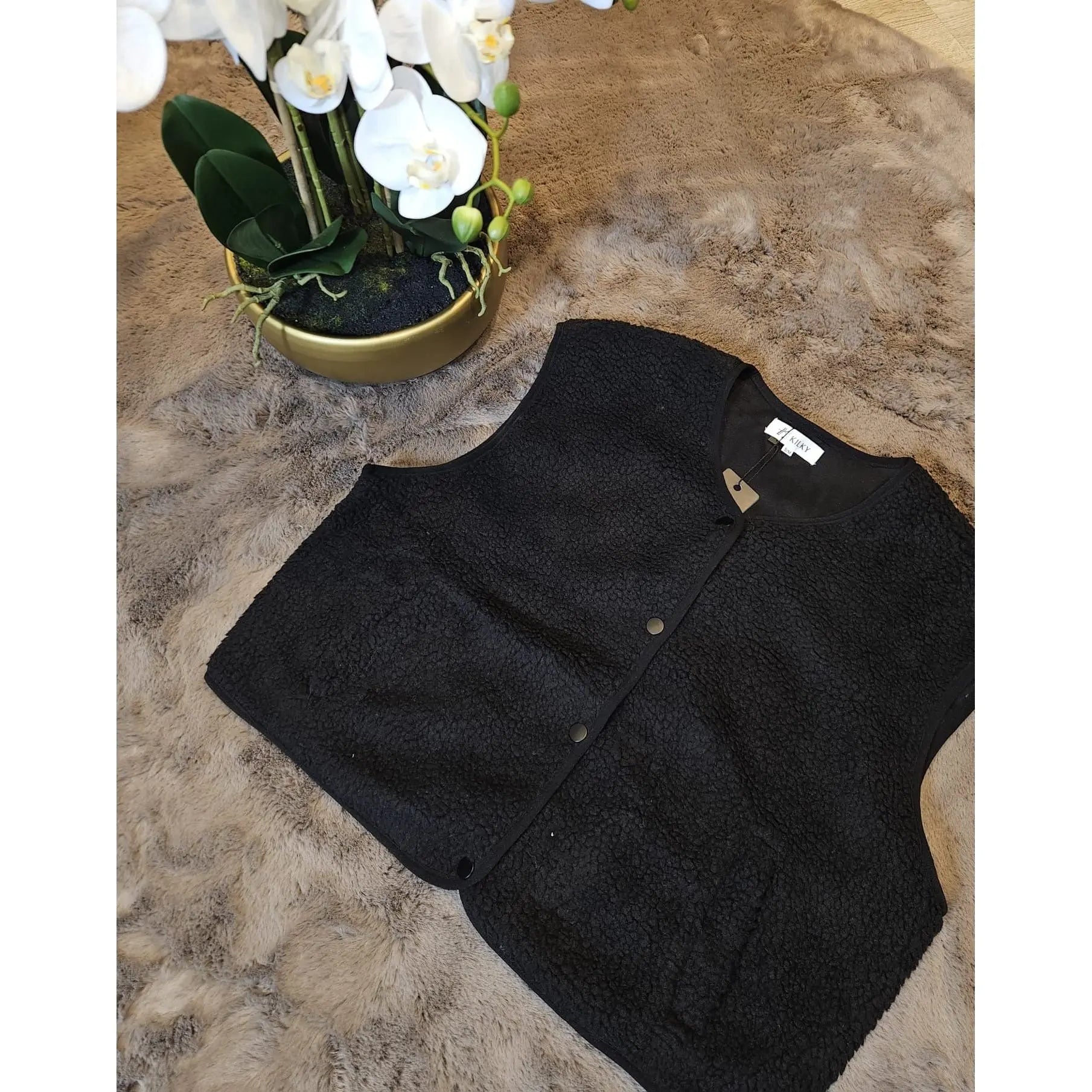 TEDDY GILET - ZWART - Five Twenty Eight