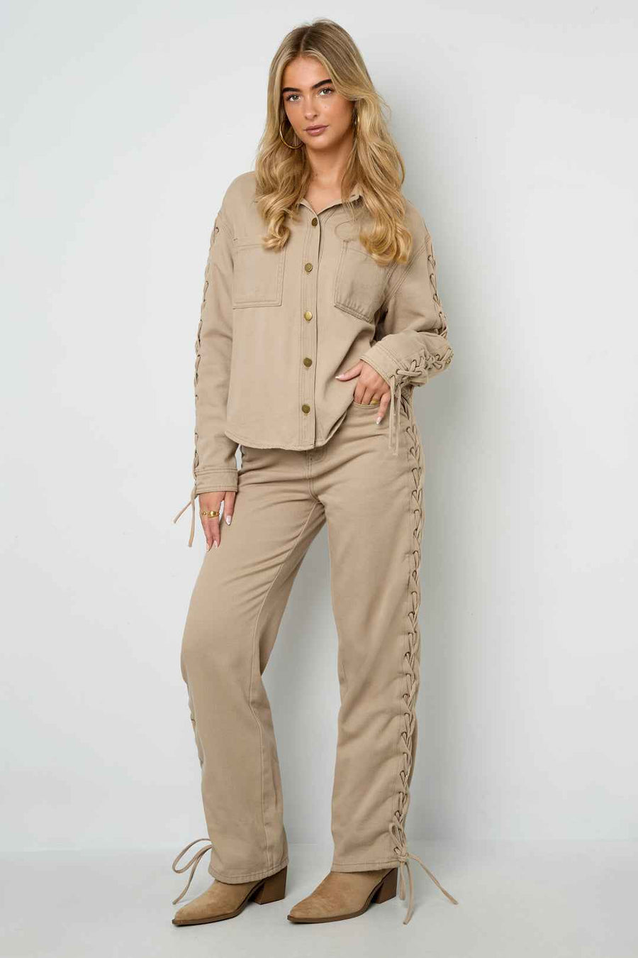 Wide Leg Denim Broek