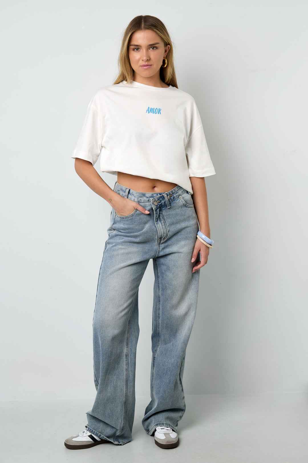 Gebreide T-shirt Oversized
