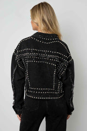 Studded Denim Jacket Dames
