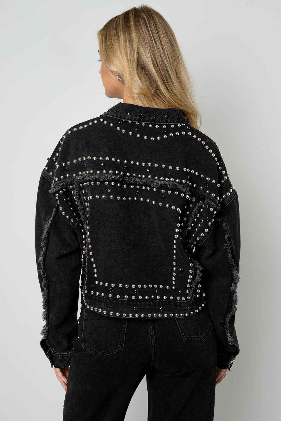 Studded Denim Jacket Dames
