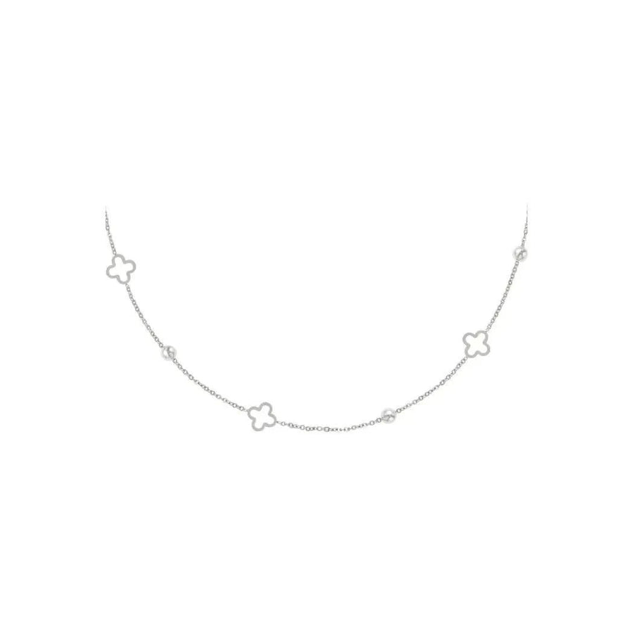 KETTING OPEN KLAVERS - ZILVER STAINLESS STEEL - Five Twenty Eight