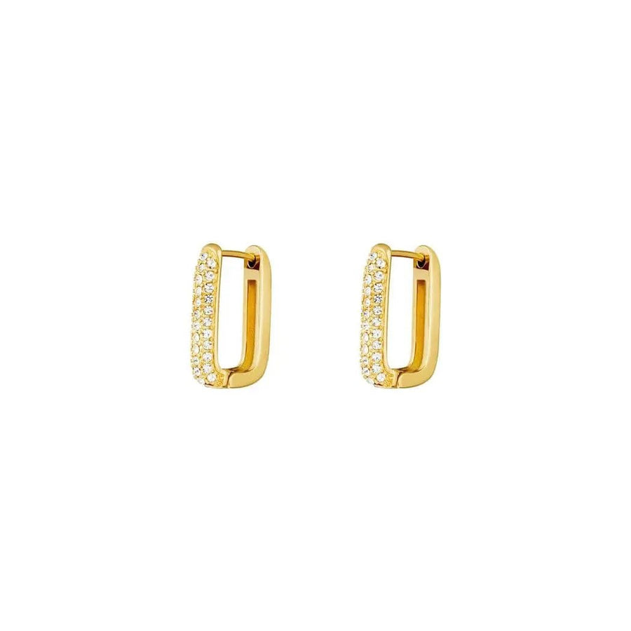 OORBELLEN SHIMMER SPARK - GOUD STAINLESS STEEL - Five Twenty Eight