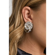 Crystal Swirl Statement Earrings