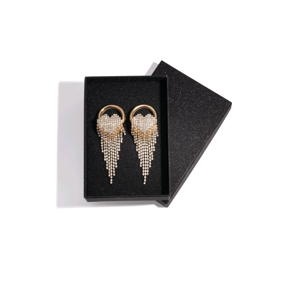 Diamond Heart Drip Earrings