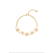 Golden Flower Charm Bracelet