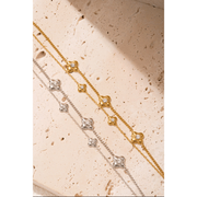 Golden Flower Charm Bracelet