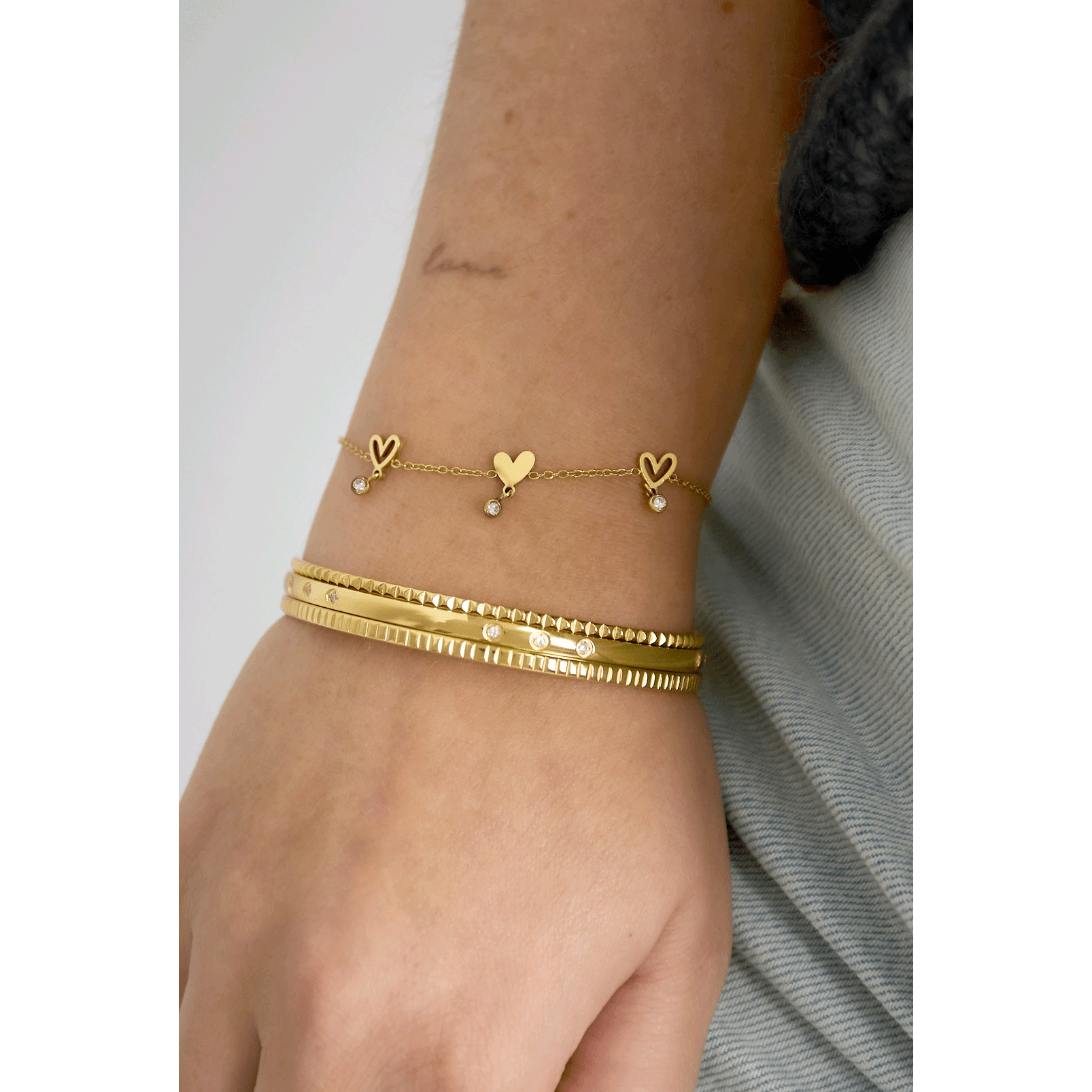 Cute Heart Charm Bracelet