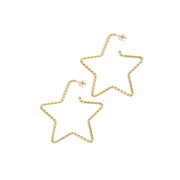 Golden Star Hoop Earrings