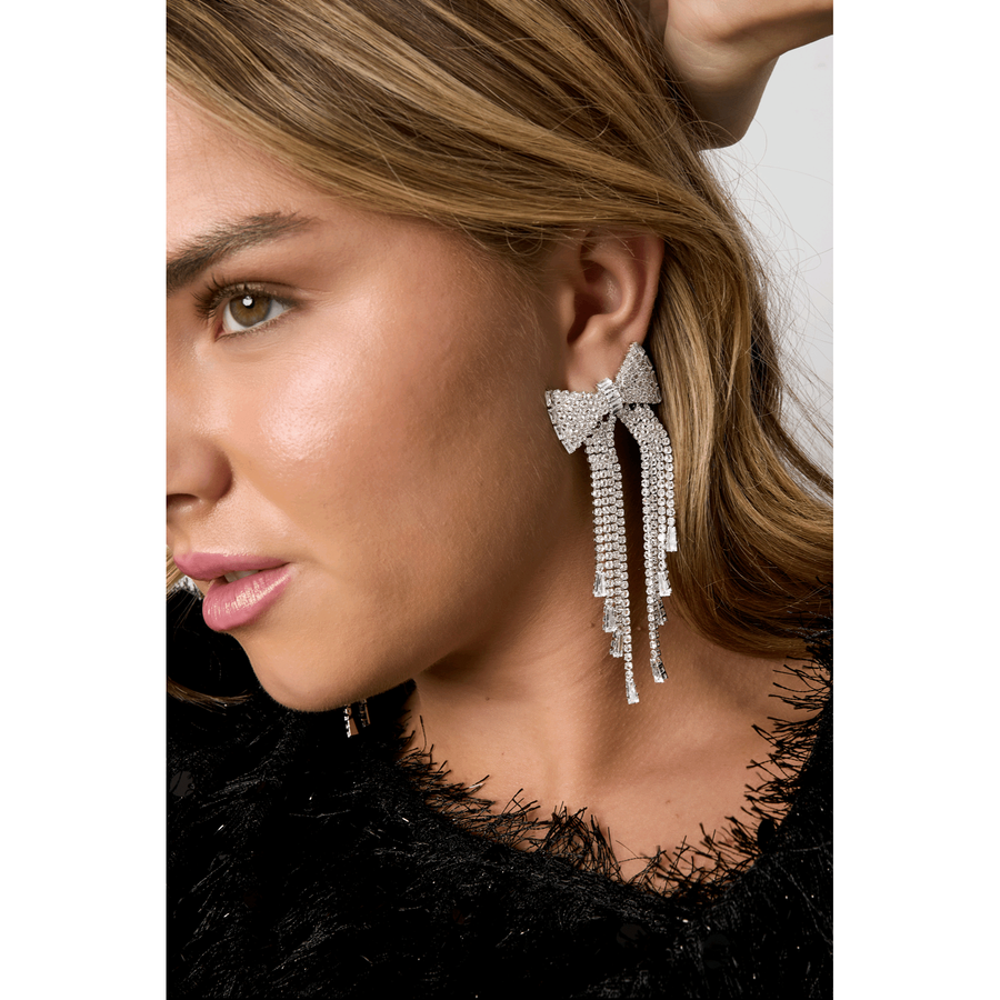 Sparkly Rhinestone Bow Drops