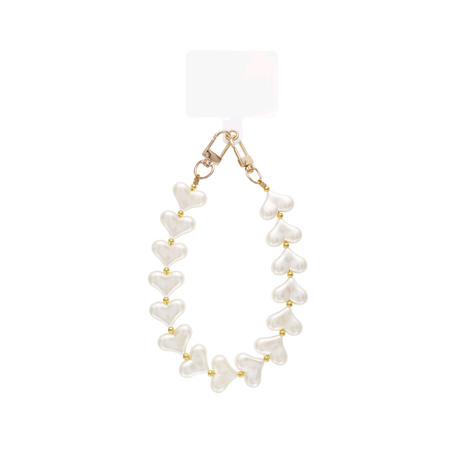 Heart Pearl Phone Chain